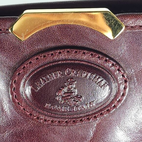 Aldo Filosini VTG Brown Leather Craftsman Crossbody Shoulder Bag Made In Italy - Picture 11 of 15